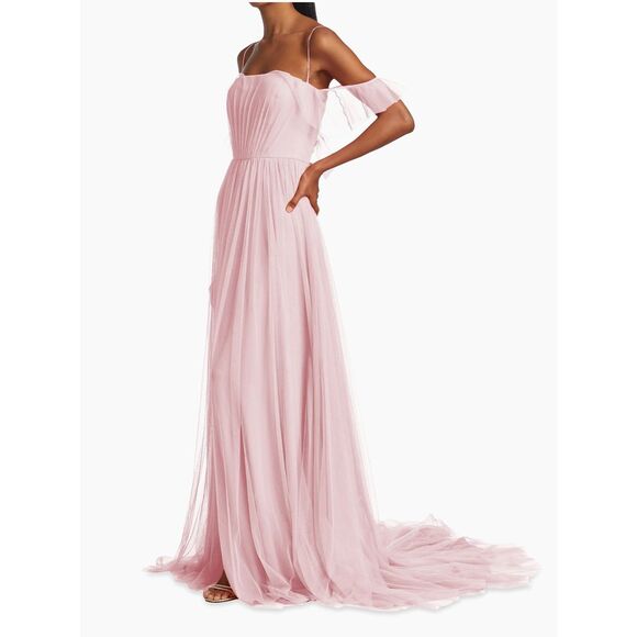 Vera Wang Bride Miriam Pleated Tulle Gown US 2 $395 - Picture 2 of 12